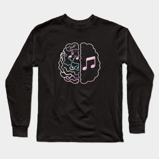 Musician Brain With Music Notes Long Sleeve T-Shirt